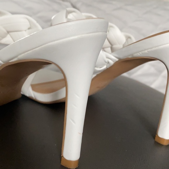 Express design white double braided sandals. - Picture 6 of 8